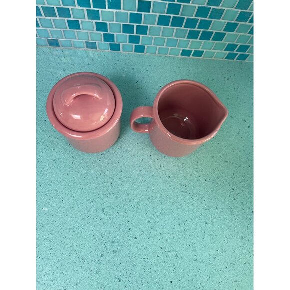 Baker Hart Stuart Vintage Cream Sugar Set Pink Collectible Japan - Picture 4 of 8